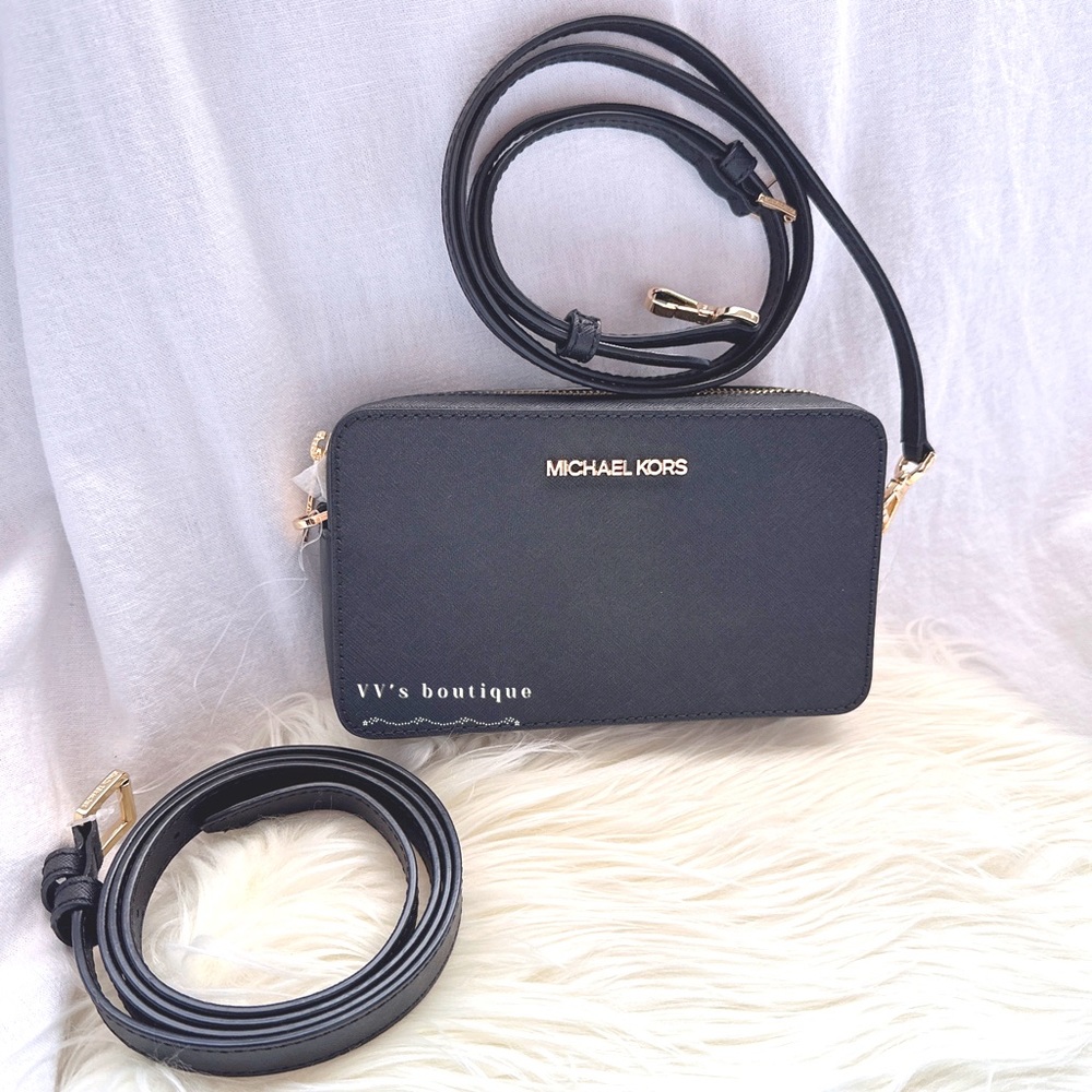 NWT Michael Kors Jet Set Medium Belt Bag Convertible Crossbody Black 35S0GTTC6L - Picture 4 of 11